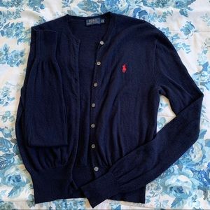 Navy Polo Ralph Lauren cardigan